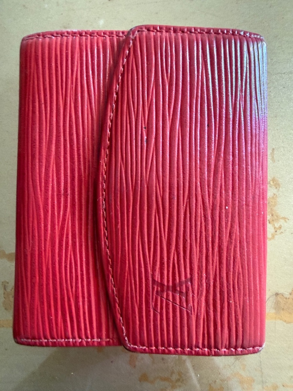 Louis Vuitton Red Epi Leather Card Wallet